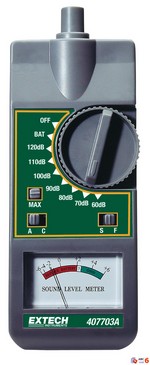 Extech Instruments Corp. 407703A SOUND LEVEL METER, ANALOG WITH CASE