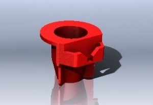 Myra 5 mL Tapered Tube Adaptor (Red; Pack of 4)