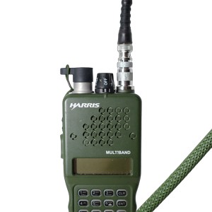 Wearable Antenna with striaght BNC-M (w/BNC-F to TNC-M adapter) connection in OD GREEN