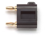 Fluke 1633017 MINIATURE SHORTED DBL BANANA PLUG, BLACK