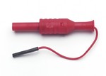 Fluke 2521050 CLIP LEAD FOR MICRO SMD GRABBER - 0.8MM FEMALE/4MM FEMALE, (RED)
