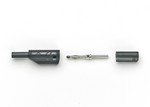 Fluke 2521503 DO-IT-YOURSELF 2MM STACKABLE SAFETY SHEATHED PLUG, (BLACK)