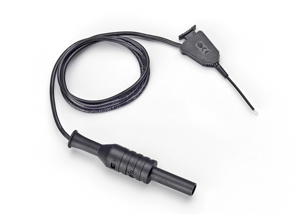 MINI SMD GRABBER TEST CLIP W/ 20 INCH(50CM) LEAD, 4MM JACK, (BLACK)