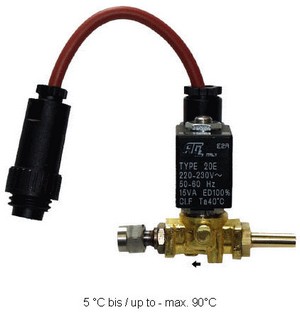 Solenoid valve for controlled tap water cooling, for Forte HT units only