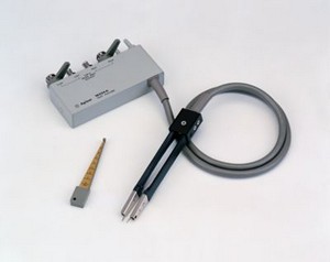 Tweezers test fixture for SMD