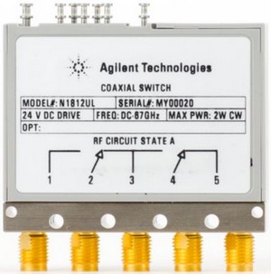 Coaxial switch, 5-port unterminated latching with current interrupt