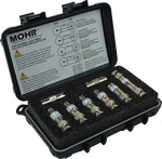 MOHR Test and Measurement LLC 1553-TRBKIT MOHR MIL-STD-1553B TRB Adapter Kit Provides MOHR CT100 Series TDRs with high-bandwidth controlled-impedance connections to aerospace MIL-STD-1553B data bus cables and other TRB-terminated twinax and triax cables. Comes in a rugged plastic case.
