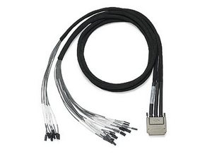 SHB12X-H3X24, Male InfiniBand to Differential Flying Leads, Shielded LVDS Cable, 1.5 m