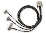 National Instruments Corporation 189151-01 NSC68-262650 Unshielded Cable Assembly, 1M, 68-pin to 2 26-pin and 1 50-pin ribbon connector. Used to connect MIO connector of 7831R boards to 5B and SSR signal conditioning backplanes.