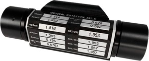 Traceable Three Rotation Quartz Calibration Standard. Will fit in most Polarimeters. Provided with Rudolph Research ISO/IEC 17025 Accredited Certificate.