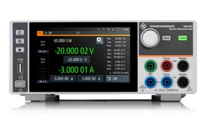 Four-quadrant source measure unit, -20 V to 20 V, max. ±2 A, max. 20 W, electronic load (max. 20 V/2 A/20 W), resolution up to 1 µV / 100 pA, sense, electronic fuse, QuickArb, FastLog, USB-/LAN interface