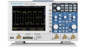 Digital 2 channel oscilloscope, 50MHz bandwidth (upgradable to 300MHz), sample rate up to 2GSa/s, 1MPts/channel, vert. 1mv to 10V/div, hor. 12 div, 6.5