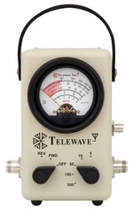 Telewave.io MODEL-44L1P Wattmeter LMR 2-Way Land Aviation Marine - 2-200 MHz - Analog & FSK Modulation - 1-500 Watts Forward - Thru Connector N-F - Bi-Directional BNC Sample Port