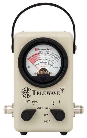 Wattmeter LMR 2-Way Land Aviation Marine - 20-1000 MHz - Analog & FSK Modulation - 1-500 Watts Forward - Thru Connector N-F
