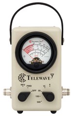 Telewave.io MODEL-44A Wattmeter LMR 2-Way Land Aviation Marine - 20-1000 MHz - Analog & FSK Modulation - 1-500 Watts Forward - Thru Connector N-F