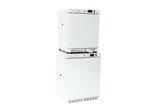 K2 Scientific, LLC K204SDR-K202SDF STACKED 4 Cu. Ft. Solid Door Refrigerator & 2 Cu. Ft. Solid Door Freezer