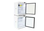 K2 Scientific, LLC K204SDR-K204SDF STACKED 4 Cu. Ft. Solid Door Refrigerator & 4 Cu. Ft. Solid Door Freezer