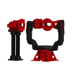 Modular HV positioner for sub-THz 3D antenna testing. The integrated frequency extender mounts allow for direct waveguide interface to the DUT and to the probe. Mounts to VDI mini VNA extenders Rx Only on positioner side and Tx or TxRx on horn post to