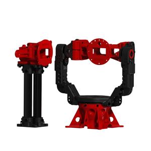 Modular HV positioner for sub-THz 3D antenna testing. The integrated frequency extender mounts allow for direct waveguide interface to the DUT and to the probe. Mounts to Virginia Diodes mini SAX and SGX frequency extenders
