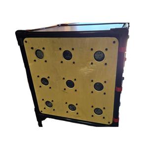 Specially designed wall panels opposite the positioner with 9x locations with 3