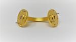 Millimeter Wave Products, Inc. 660U-383 90° E-Plane Bend: U Band, 40 to 60 GHz, 90° Bend Radius, WR-19 Waveguide, UG-383/U-M Flanges