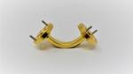 Millimeter Wave Products, Inc. 670D-387 90° H-Plane Bend: D Band, 110 to 170 GHz, 90° Bend Radius, WR-06 Waveguide, UG-387/U-M Flanges