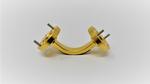 Millimeter Wave Products, Inc. 670W-387 90° H-Plane Bend: W Band, 75 to 110 GHz, 90° Bend Radius, WR-10 Waveguide, UG-387/U-M Flanges