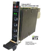 RADX Technologies, Inc. PXIe-GPU-A2000-8GB-2SM Trifecta-GPU COTS, 2-Slot, PXIe GPU with NVIDIA RTX A2000, 8GB, 4xMiniDP, ~29W/Slot, PCIe G4 x8 I/F & 8.3 FP32 TFLOPS. Accelerates GFX, Video, Image & Sig. Processing & AI (ML/DL) Apps. Easy-to-Program via LabVIEW, MATLAB, Python & C/C++.